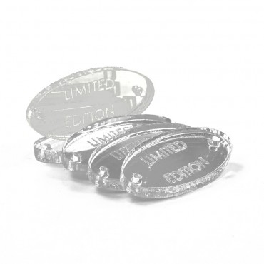 Etiqueta Handmade Plexi Transparente dibujo Limited-5 pz