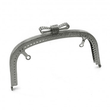 Clic clac Swarowsky Square cm 18,5 x 9 Argento