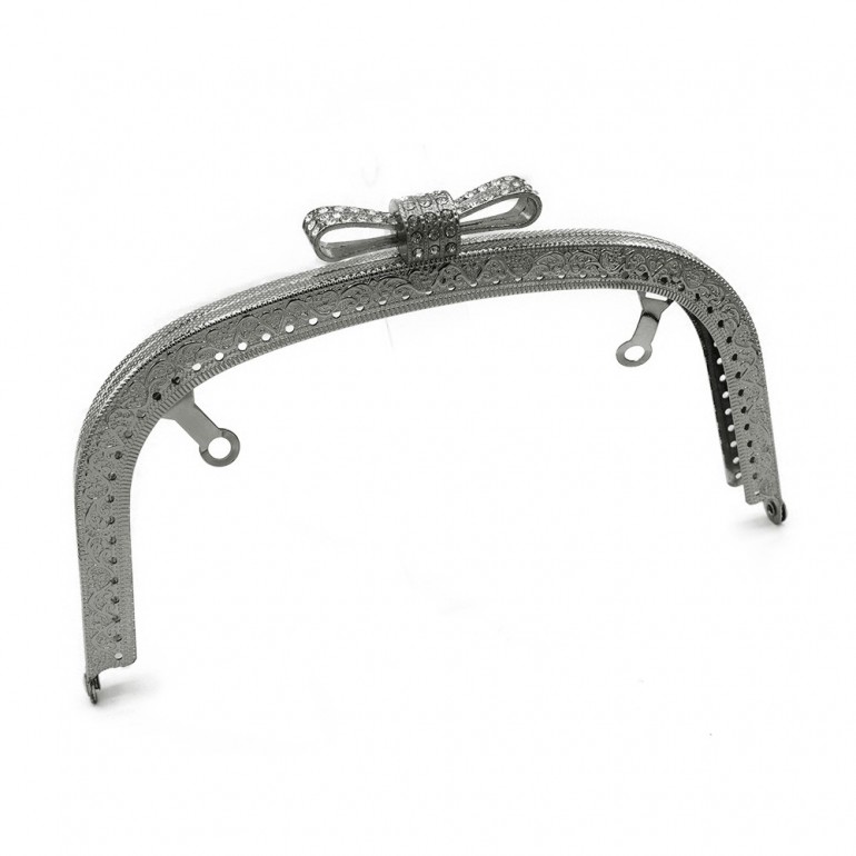 Clic clac Swarowsky Square 18.5 x 9 cm-Silver