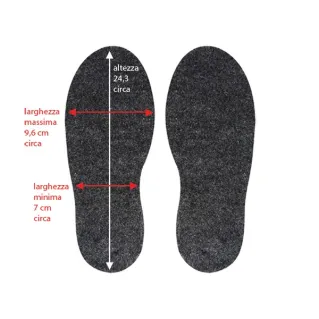 Semelles en Feutre pour Chaussons Adulte 3 mm | Tessiland