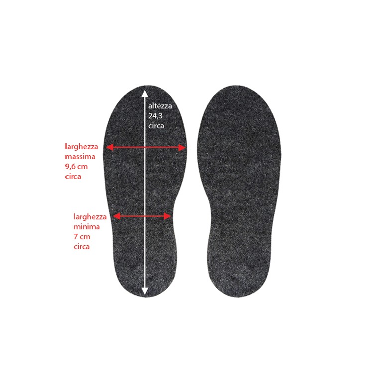 Suole in feltro per babbucce Adulto base 3mm facili da cucire