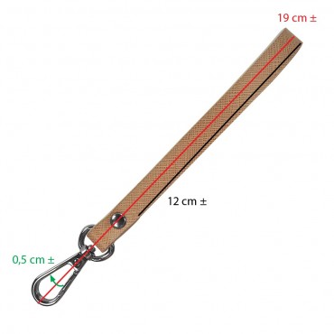 MA182 Wrist strap-Beige. Nickel Details