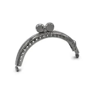 Chiusura clic clac Bubble argento 8,5 cm | Tessiland