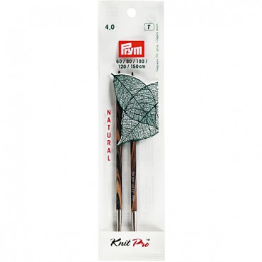 Ferri circolari lunghi in legno Prym con agganci intercambiabili 12,8cm 