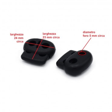Cord lock-Black-5pcs