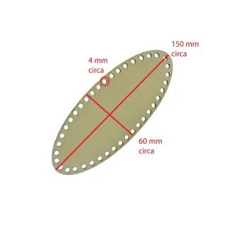 Latéral ellipse en bois pour paniers | Tessiland