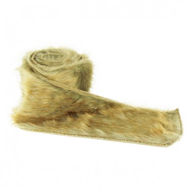 Pelliccia ecologica con maglina interna 150cm Miele