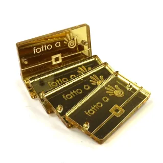 Handmade Tags MADE BY HAND Pochette Shape 5pcs Oro