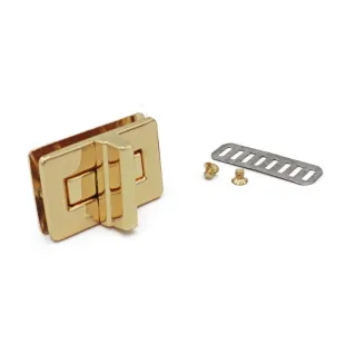 Eaves Rectangular Turn Closure for Bags and Pouches Oro