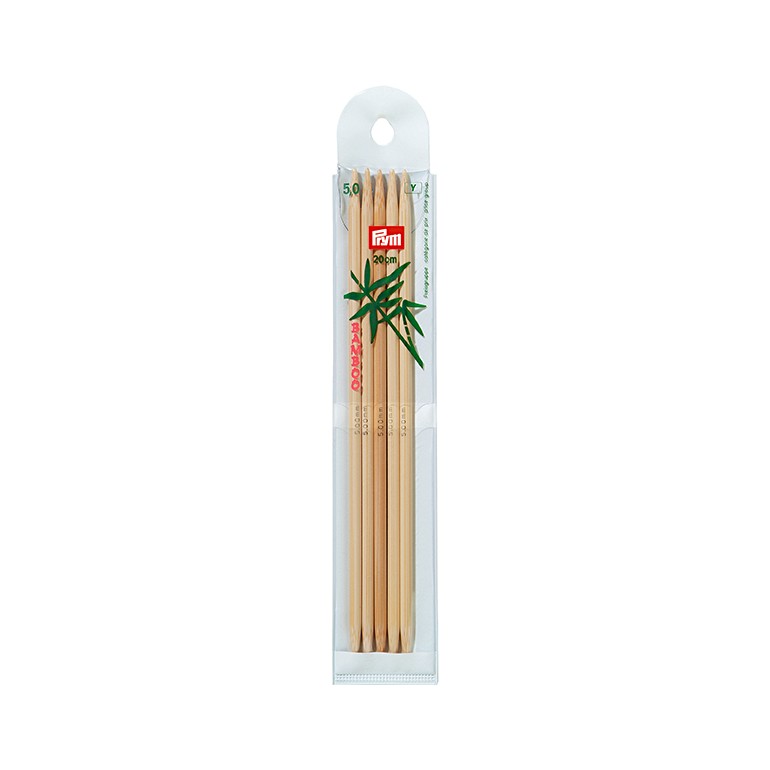 P-221216-Double-pointed knitting needles-bamboo-20 cm-N.5