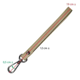 Muñequera de Panna para Pochette con Mosquetón | Tessiland