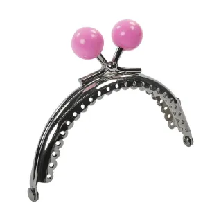 Clasp Closure Ball for Coin Purse Pink