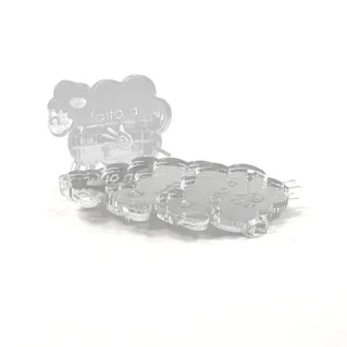 Handmade Tags MADE BY HAND Lamb Shape 5pcs Trasparente