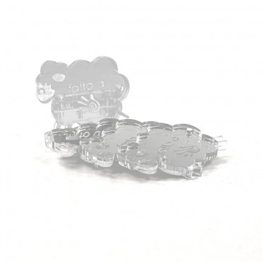Targhette Handmade Plexi Trasparente disegno Pecorella-5 pz