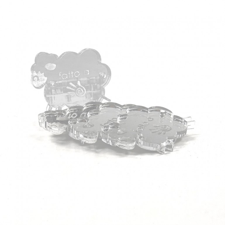 Handmade Labels - Plexiglas - Transparent - Little sheep-5 pcs