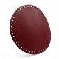 Round bag bottom 23 cm for crochet bags in Burgundy eco-leather | Tessiland