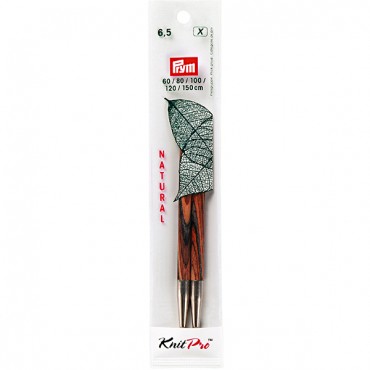 Ferri circolari lunghi in legno Prym con agganci intercambiabili 12,8cm 