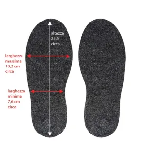 Semelles en feutre pour chaussons adulte base 3 mm faciles à coudre Gris