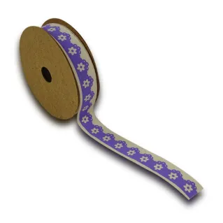 Cinta de algodón decorativa de 18 mm para decoraciones y lazos de 5 m Viola