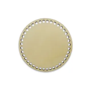 Fond rond en bois 15 cm trous 7 mm | Tessiland