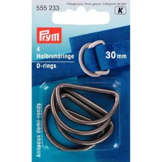 Anillos semicirculares Prym para bolsas Argento antico