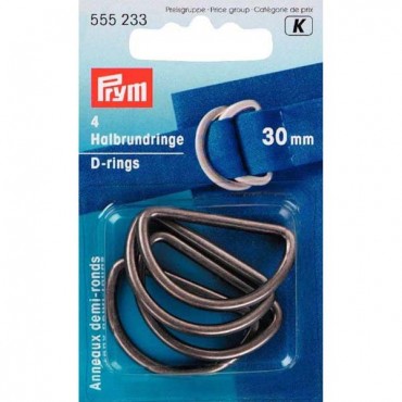 Prym Antique Silver Semi-Circular Rings | Tessiland