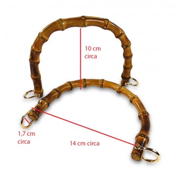 Bamboo handles with Gold hook for crochet bags | Tessiland