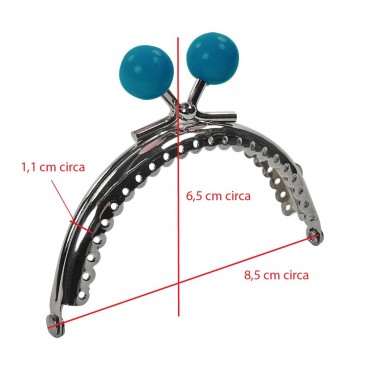 Clic Clac Ball cm 8,5x7 Turquoise