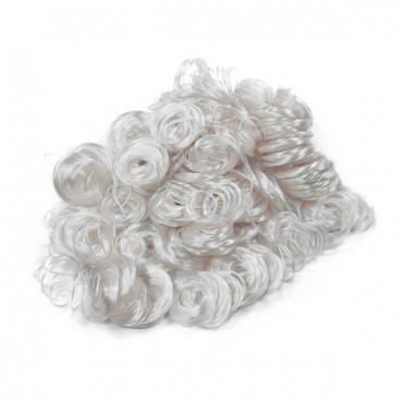 Parrucca capelli per bambole e amigurumi Bianco