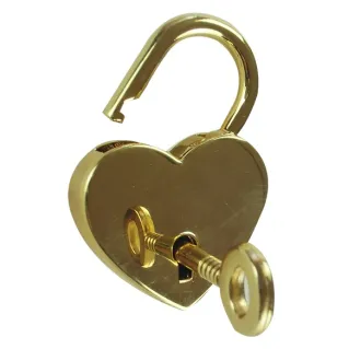 Fermeture à cadenas en forme de cœur avec clé pour sacs Oro