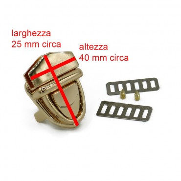 Cierre para bolso Badge Oro