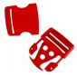 Fibbia a scatto Rosso