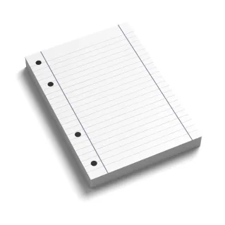 Recharges A5 lignées blanches pour planner | Tessiland