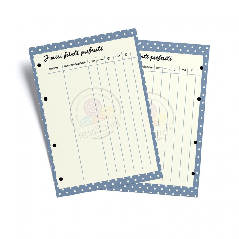 Ricambi forati A5 Filati preferiti