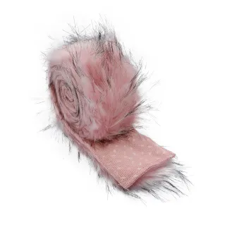 Shaded Long Pile Faux Fur with Jersey 120cm Cipria