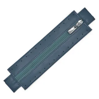 Zipper in eco-leather with sewable border for bags Avio