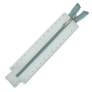 Zipper in eco-leather with sewable border for bags Tiffany