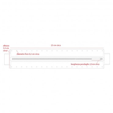 Zip 25cm Lampo per borsa Cuoio