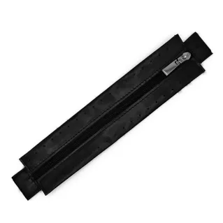 Cremallera de ecopiel con borde cosible para bolsos Nero