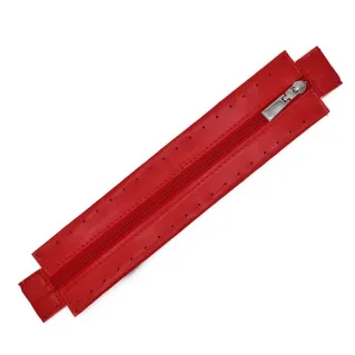 Cremallera de ecopiel con borde cosible para bolsos Rosso
