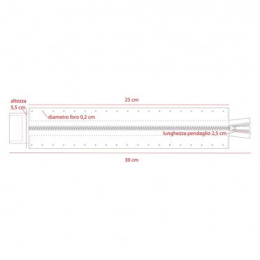 Zip 25cm Lampo per borsa Rosso