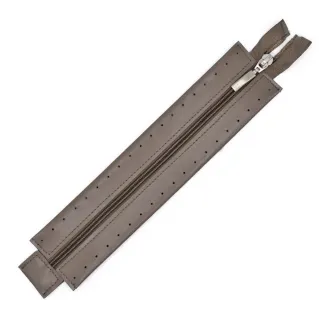 Fermeture à glissière en simili cuir avec bordure cousable pour sacs Tortora