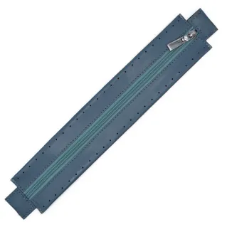 Zipper in eco-leather with sewable border for bags Avio