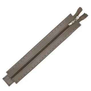 Fermeture à glissière en simili cuir avec bordure cousable pour sacs Tortora