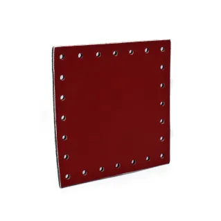 Loseta de ecopiel 7x7cm para bolsas y patchwork hecho en Italia Rojo
