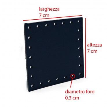 Cuadrado Ecopiel 7x7 Tessiland para aplicaciones de ganchillo Azul