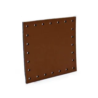 Loseta de ecopiel 7x7cm para bolsas y patchwork hecho en Italia Cuoio