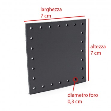 Mattonella Ecopelle 7x7 Tessiland per applicazioni a uncinetto Grigio
