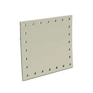 Synthetic Leather Tile 7x7cm for Bags and Patchwork Made in Italy Off White