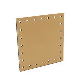 Loseta de ecopiel 7x7cm para bolsas y patchwork hecho en Italia Beige